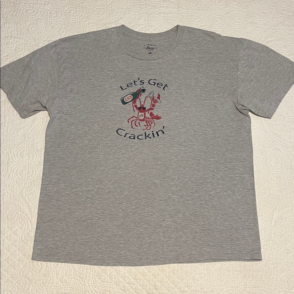 GH Bass brand Gray 'Let's Get Crackin'' T-Shirt
